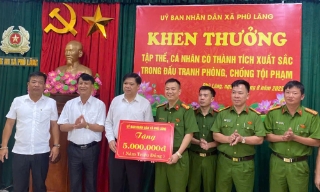 Xã Phù Lãng khen thưởng 5 tập thể, cá nhân xuất sắc trong phòng, chống tội phạm