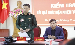 Đoàn công tác Quân khu 1 kiểm tra kết quả thực hiện nhiệm vụ quân sự tại tỉnh Bắc Ninh 