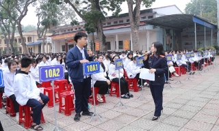 Phiên tòa giả định tuyên truyền phòng, chống ma túy trong học đường tại Yên Phong
