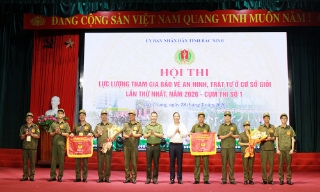 Hội thi an ninh, trật tự cơ sở giỏi: Phường Bắc Giang và Việt Yên cùng giành giải A