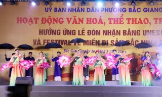 Sôi nổi chương trình văn nghệ, trò chơi dân gian tại phường Bắc Giang