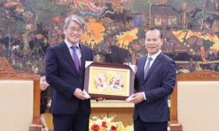 Phó Chủ tịch Thường trực UBND tỉnh Mai Sơn tiếp đoàn công tác của tỉnh Jeonbuk Hàn Quốc