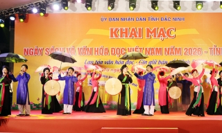 Bắc Ninh: Trình diễn dân ca quan họ chào mừng Ngày Sách và Văn hóa đọc Việt Nam