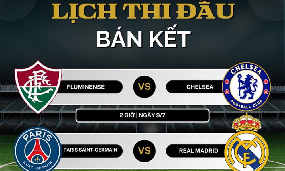  Lịch thi đấu bán kết FIFA Club World Cup 2025