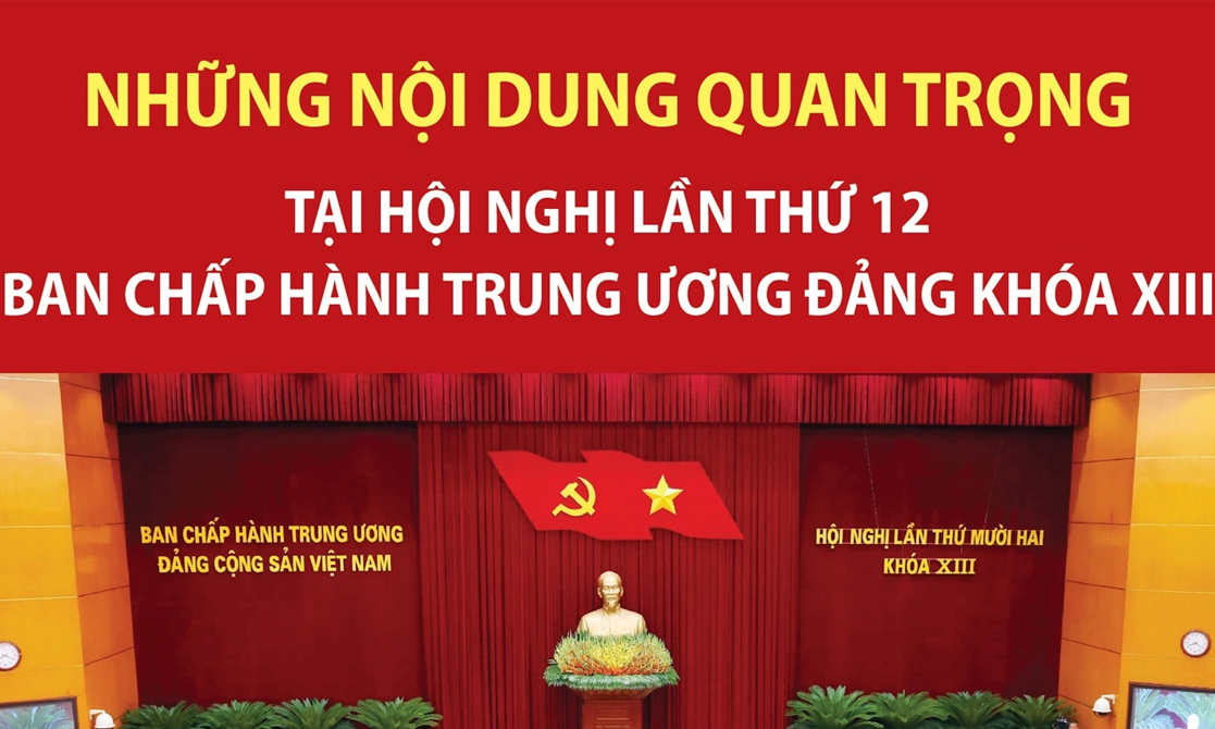  Những nội dung quan trọng tại Hội nghị lần thứ 12 Ban Chấp hành Trung ương Đảng khóa XIII