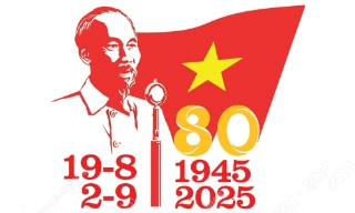 Mẫu logo chính thức tuyên truyền Kỷ niệm 80 năm Cách mạng Tháng Tám và Quốc khánh 2/9
