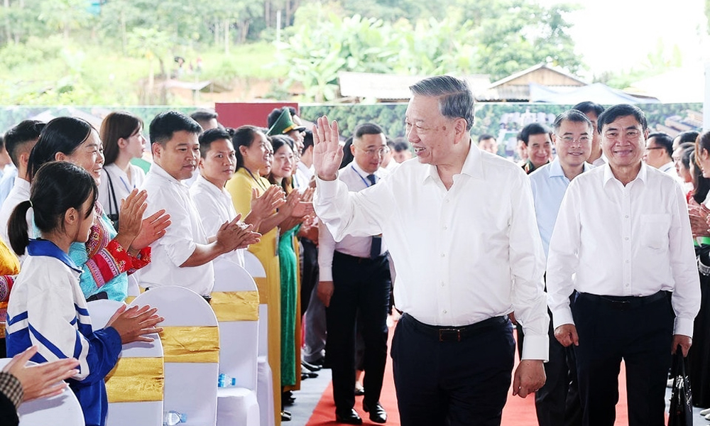  Tổng Bí thư Tô Lâm dự Lễ khởi công Trường liên cấp Tiểu học, Trung học cơ  sở xã Si Pa Phìn, tỉnh Điện Biên