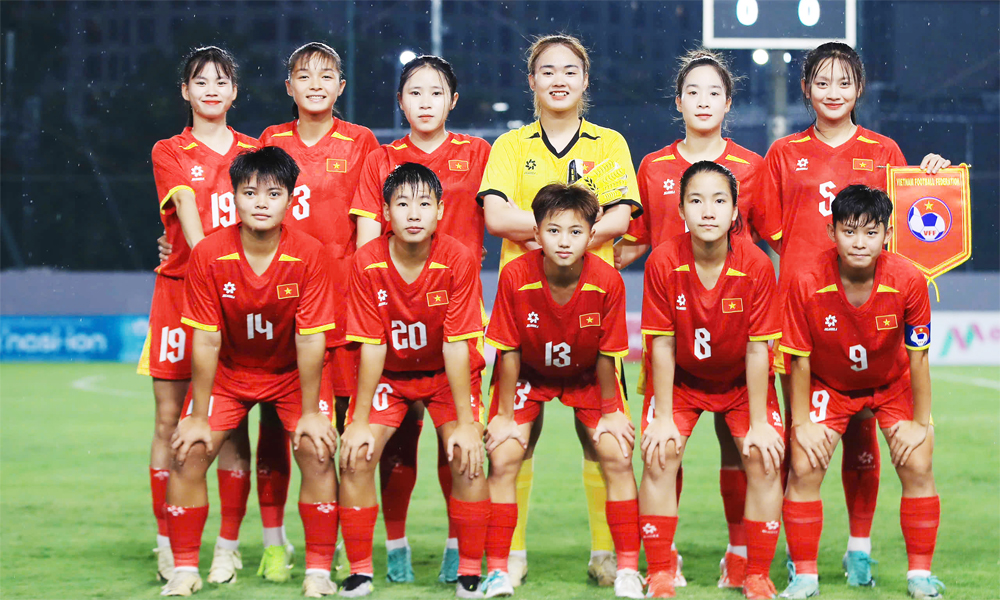  U20 Việt Nam dẫn đầu bảng B vòng loại U20 nữ châu Á 2026
