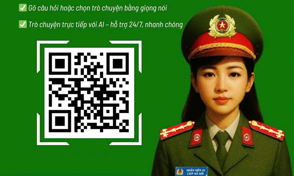   Công an thành phố Hà Nội ra mắt "Cảnh sát AI" làm việc 24/24h