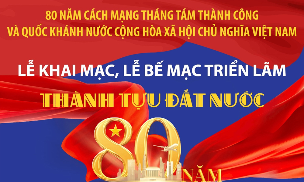  Lễ khai mạc, lễ bế mạc Triển lãm thành tựu đất nước "80 năm hành trình Độc lập - Tự do - Hạnh phúc"