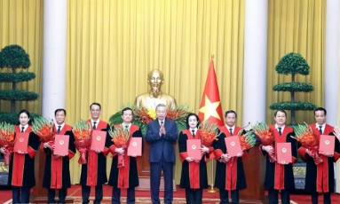  Tổng Bí thư, Chủ tịch nước Tô Lâm trao quyết định bổ nhiệm Thẩm phán Tòa án Nhân dân tối cao