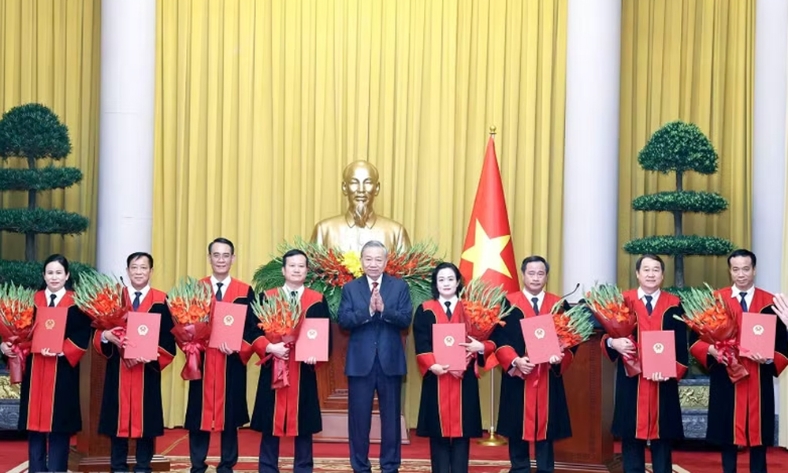  Tổng Bí thư, Chủ tịch nước Tô Lâm trao quyết định bổ nhiệm Thẩm phán Tòa án Nhân dân tối cao