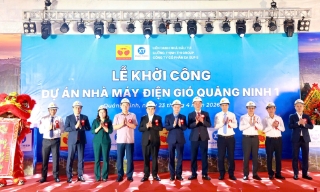 Khởi công nhà máy điện gió đầu tiên của miền Bắc tại Quảng Ninh