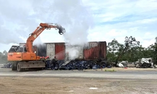 Đắk Lắk: Cháy xe đầu kéo, thiệt hại lớn về tài sản