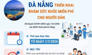 Từ ngày 1/7/2026, Đà Nẵng triển khai khám sức khỏe miễn phí cho người dân