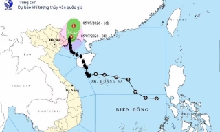 Bão số 1 di chuyển chậm, giảm cường độ và khả năng suy yếu trong ngày 5/7
