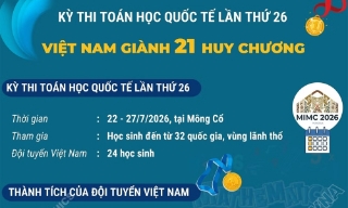 Việt Nam giành 21 huy chương tại Kỳ thi Toán học Quốc tế lần thứ 26