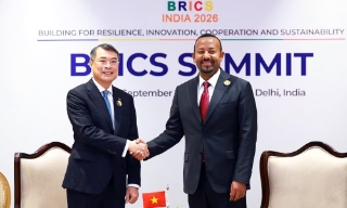 Thủ tướng Chính phủ Lê Minh Hưng gặp Thủ tướng Ethiopia Abiy Ahmed Ali
