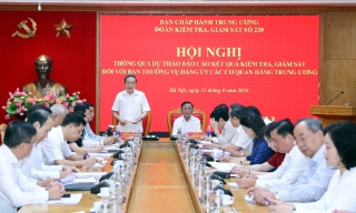 Thông qua dự thảo Báo cáo kết quả kiểm tra, giám sát đối với Ban Thường vụ Đảng ủy các cơ quan Đảng Trung ương