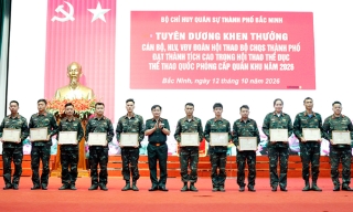 Bắc Ninh: Xếp thứ Nhất toàn đoàn tại Hội thao Thể dục thể thao quốc phòng Quân khu 1 năm 2026