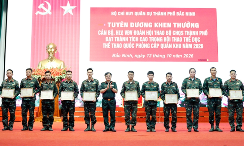  Bắc Ninh: Xếp thứ Nhất toàn đoàn tại Hội thao Thể dục thể thao quốc phòng Quân khu 1 năm 2026
