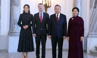 Nhà vua Đan Mạch và Hoàng hậu chủ trì tiệc chiêu đãi chào mừng Tổng Bí thư, Chủ tịch nước Tô Lâm và Phu nhân