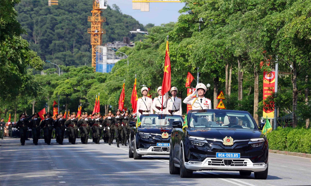  Lực lượng Công an nhân dân hợp luyện, sẵn sàng cho diễu binh, diễu hành