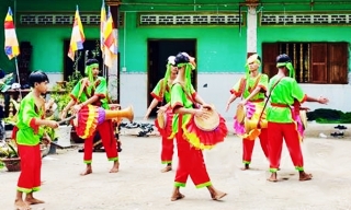 Độc đáo nghệ thuật diễn tấu trống Chhay-Dăm của người Khmer ở An Giang