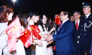 Thủ tướng Phạm Minh Chính tới Thiên Tân bắt đầu chuyến công tác dự Hội nghị SCO