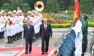 Tổng Bí thư Tô Lâm chủ trì lễ đón cấp nhà nước Bí thư thứ nhất, Chủ tịch nước Cộng hòa Cuba Miguel Díaz-Canel Bermúdez