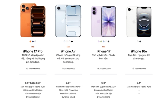 Việt Nam là một trong những quốc gia đầu tiên bán iPhone 17 trên thế giới