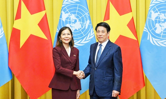 Chủ tịch nước Lương Cường tiếp Điều phối viên thường trú Liên hợp quốc và các Trưởng đại diện các tổ chức Liên hợp quốc tại Việt Nam