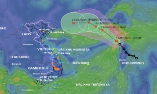 Áp thấp nhiệt đới đã vào Biển Đông, có thể mạnh lên thành bão số 8
