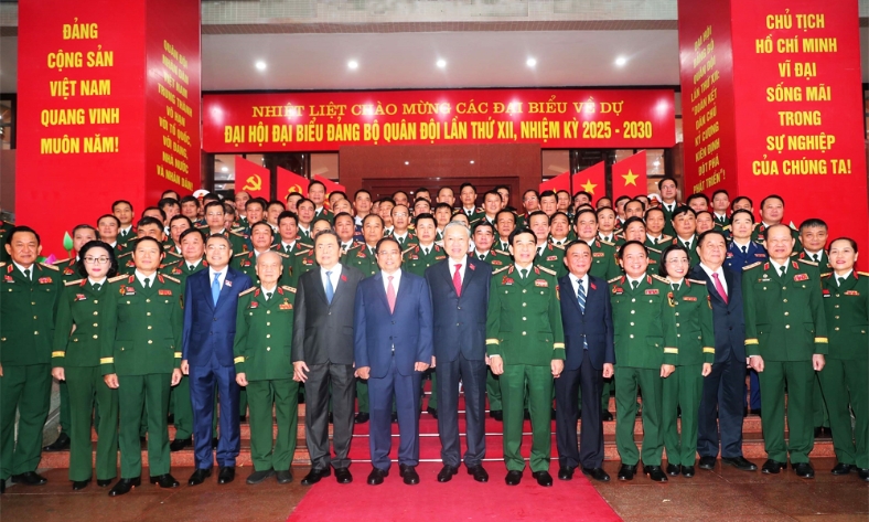  Tổng Bí thư Tô Lâm, Bí thư Quân ủy Trung ương dự, chỉ đạo Đại hội đại biểu Đảng bộ Quân đội lần thứ XII