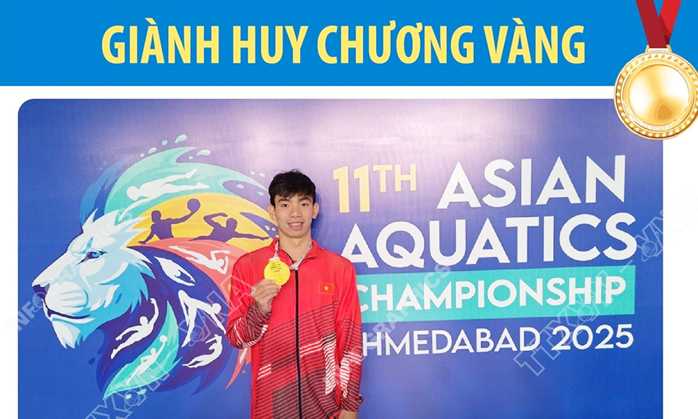  Nguyễn Huy Hoàng giành Huy chương Vàng Giải vô địch thể thao dưới nước châu Á 2025