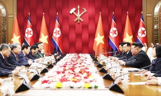 Tổng Bí thư Tô Lâm hội đàm với Tổng Bí thư, Chủ tịch Quốc vụ Triều Tiên Kim Jong Un
