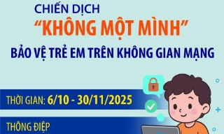 Chiến dịch “Không một mình” bảo vệ trẻ em trên không gian mạng