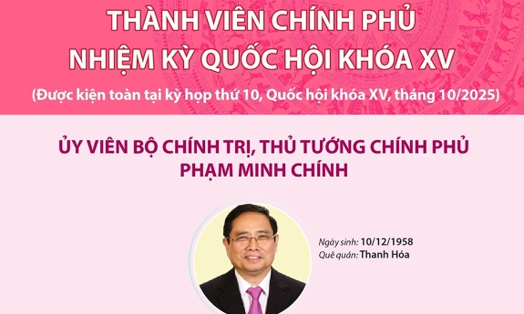 Thành viên Chính phủ nhiệm kỳ Quốc hội khóa XV