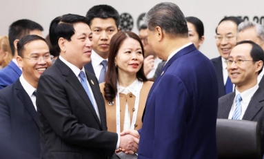  Chủ tịch nước Lương Cường gặp Tổng Bí thư, Chủ tịch nước Trung Quốc Tập Cận Bình