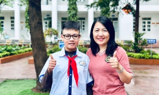 Em Trần Đại Quang, Trường Trung học cơ sở Lê Quý Đôn (Bắc Ninh) giành điểm gần tuyệt đối chứng chỉ Tiếng Anh C1