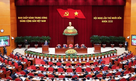 Thông cáo báo chí về ngày làm việc thứ nhất Hội nghị Trung ương 14