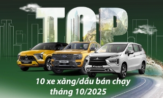 10 ô tô xăng/dầu bán chạy tháng 10: Xe Nhật áp đảo, khách chuộng gầm cao