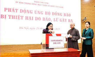 Hơn 112,6 tỷ đồng gửi tới đồng bào miền Trung, Tây Nguyên bị bão lũ