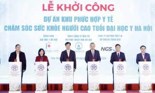 Tổng Bí thư dự Lễ khởi công dự án phức hợp y tế chăm sóc sức khỏe người cao tuổi