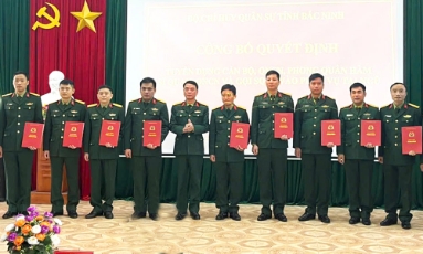  Bộ Chỉ huy quân sự tỉnh Bắc Ninh công bố quyết định tuyển dụng 241 cán bộ, quân nhân chuyên nghiệp