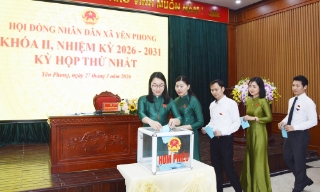 HĐND xã Yên Phong kiện toàn các chức danh chủ chốt nhiệm kỳ 2026-2031