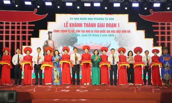 Khánh thành giai đoạn 1 tu bổ di tích quốc gia đặc biệt Đền Đô