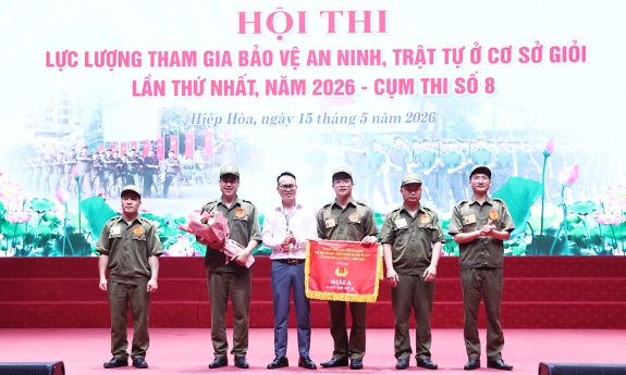 Xã Hợp Thịnh giành giải A Hội thi lực lượng tham gia bảo vệ an ninh trật tự ở cơ sở