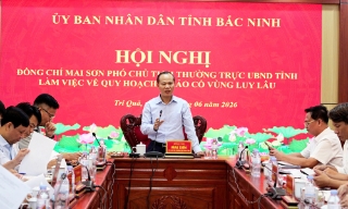 Phó Chủ tịch Thường trực UBND tỉnh Mai Sơn làm việc về Quy hoạch khảo cổ học vùng Luy Lâu