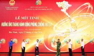 Bắc Ninh mít tinh hưởng ứng Tháng hành động phòng, chống ma túy 